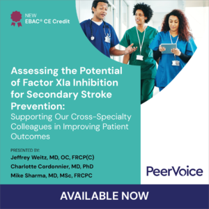 PeerVoice Promotional Visual for Factor XIa educational opportunity