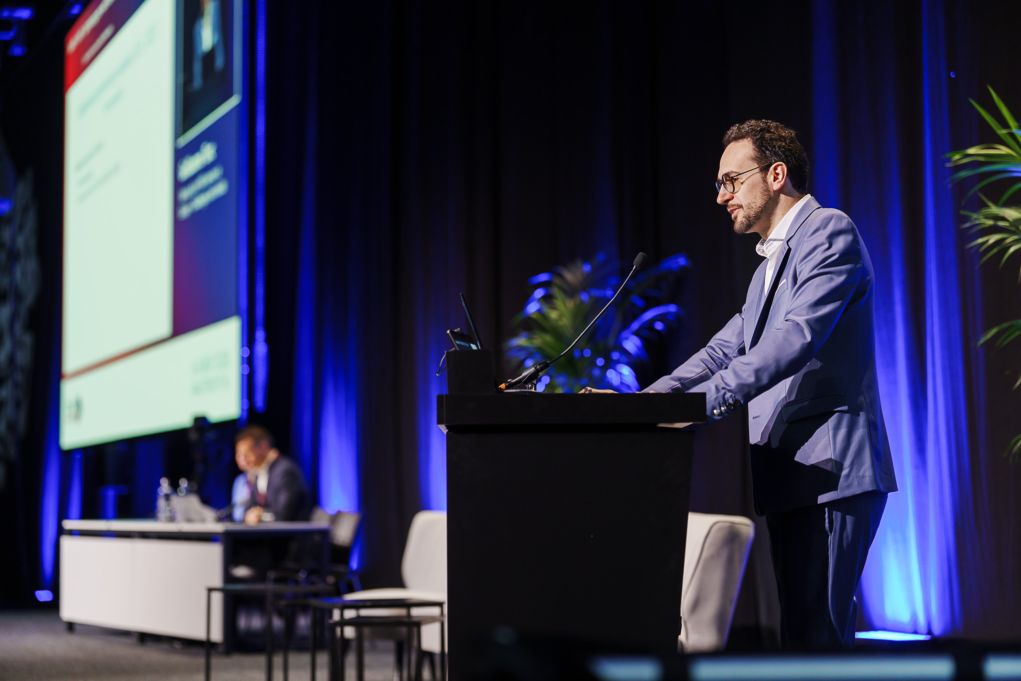 Speaker presenting at ESOC session