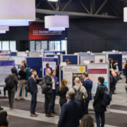 Poster Exhibition, people reading posters during ESOC 2026